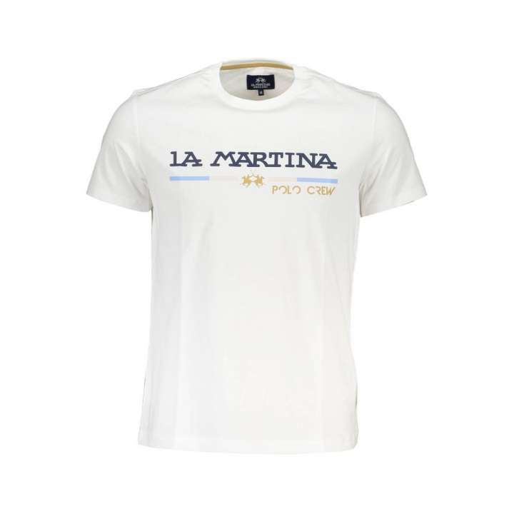 Priser på La Martina White Cotton Men T-Shirt