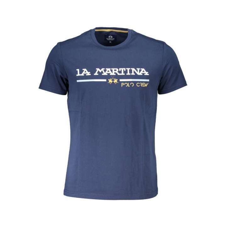 Priser på La Martina Blue Cotton Men T-Shirt