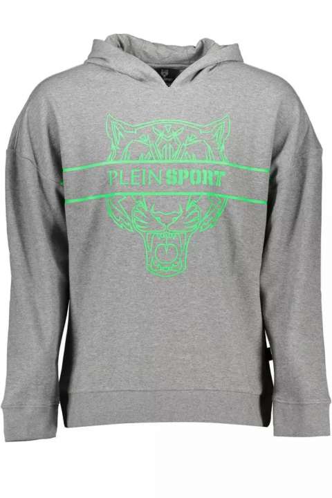 Priser på Plein Sport Gray Cotton Men Sweatshirt