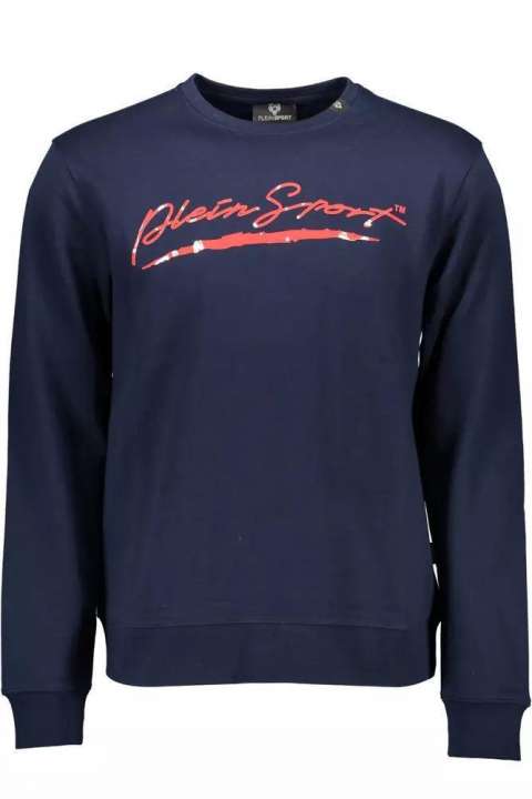 Priser på Plein Sport Blue Cotton Men Sweater