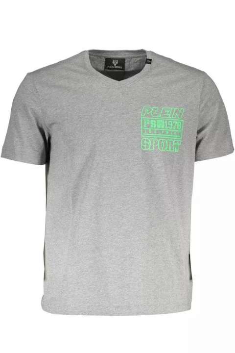 Priser på Plein Sport Gray Cotton Men T-Shirt