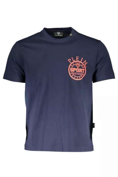 Priser på Plein Sport Blue Cotton Mens TShirt