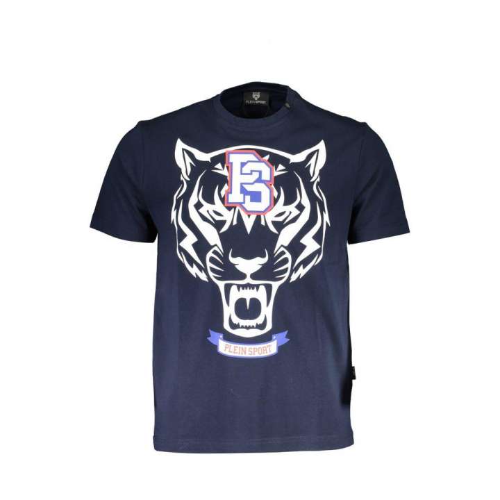 Priser på Plein Sport Blue Cotton Mens TShirt