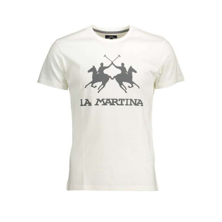 Priser på La Martina White Cotton Men T-Shirt