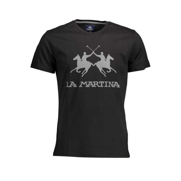 Priser på La Martina Black Cotton Men T-Shirt