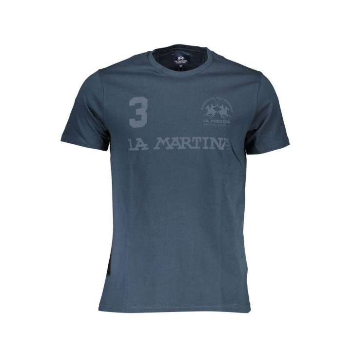 Priser på La Martina Blue Cotton Men T-Shirt