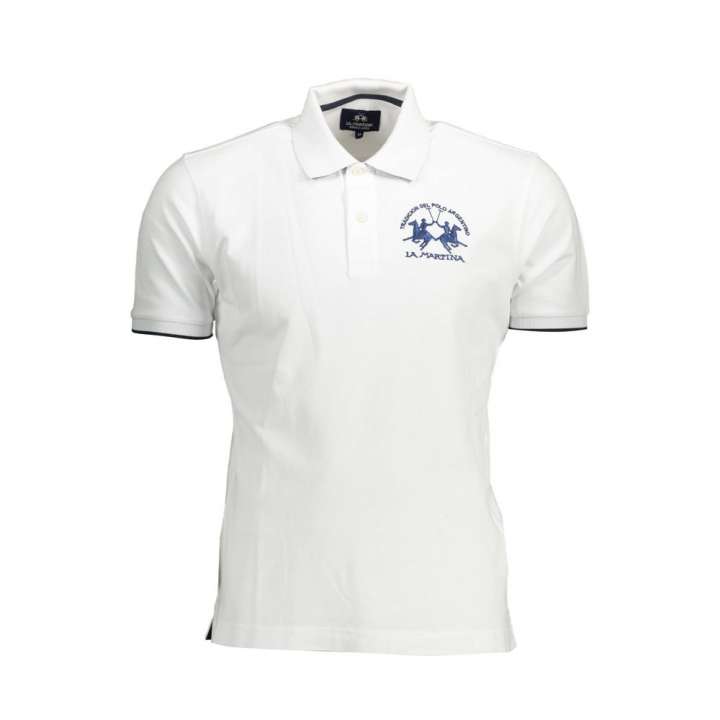 Priser på La Martina White Cotton Mens Polo Shirt