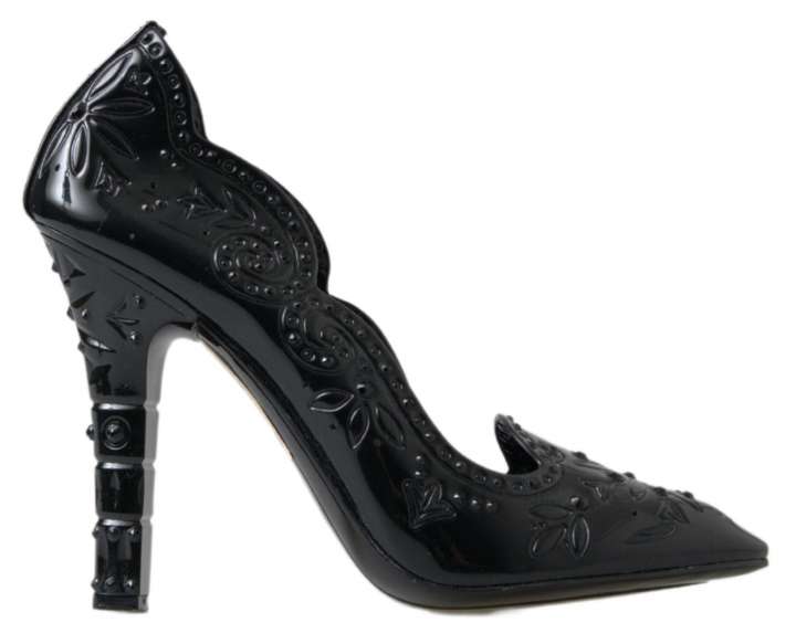 Priser på Dolce & Gabbana Elegant Black Crystal Cinderella Pumps