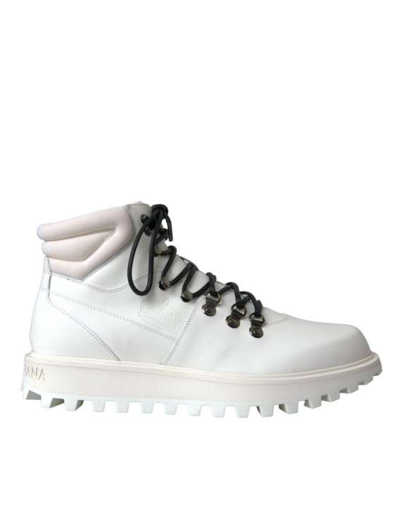 Priser på Dolce & Gabbana White Vulcano Trekking Men Ankle Boots Shoes