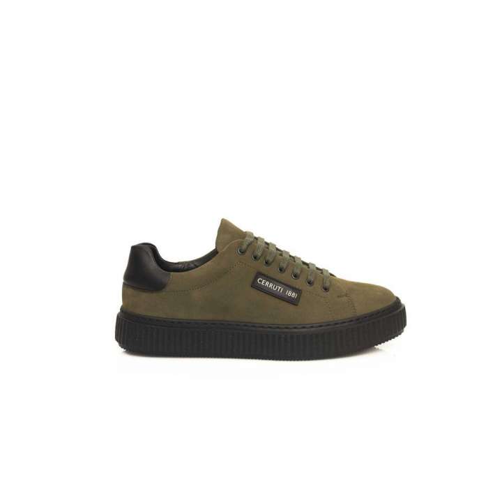 Priser på Cerruti 1881 Green Leather Men Sneaker