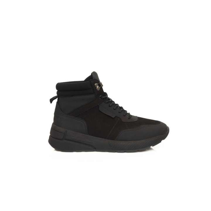 Priser på Cerruti 1881 Black Leather Men Sneaker