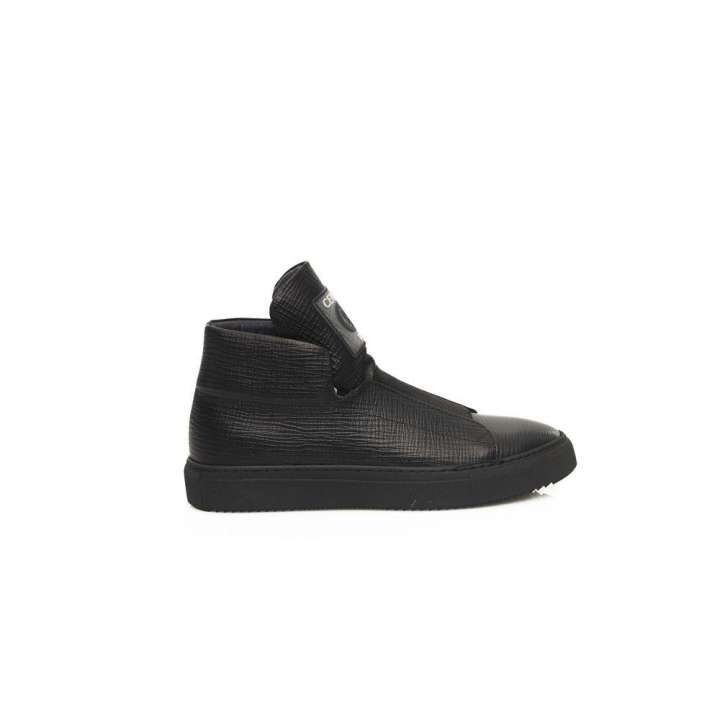 Priser på Cerruti 1881 Black Leather Men Sneaker