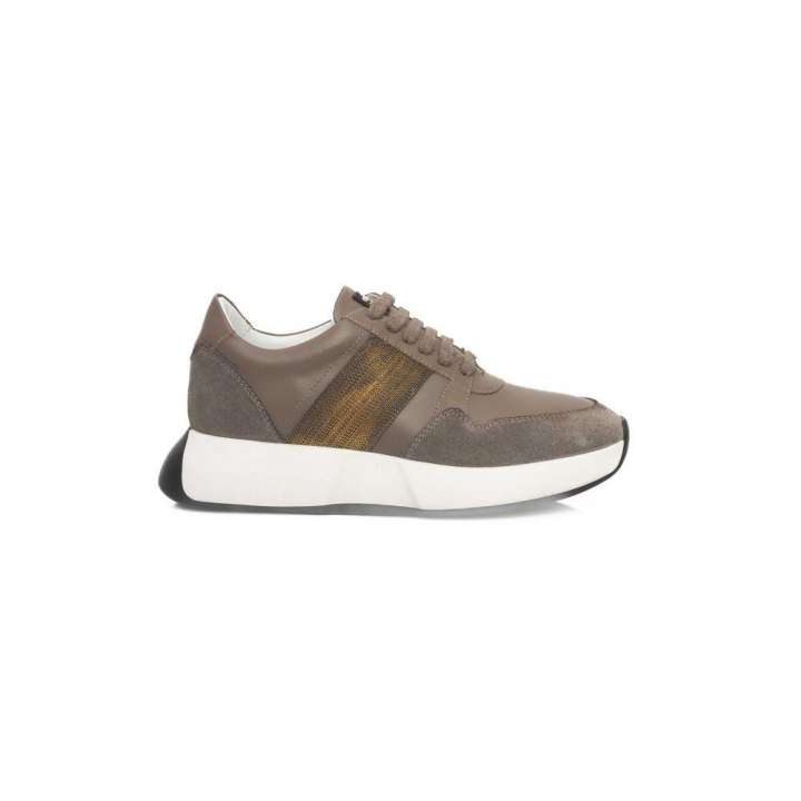 Priser på Cerruti 1881 Beige Leather Women Sneaker