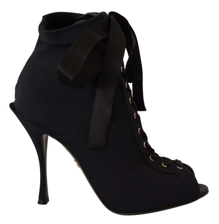 Priser på Dolce & Gabbana Elegant Ankle Open Toe Heel Boots