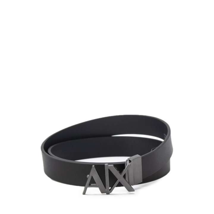 Priser på Armani Exchange Black Leather Belt