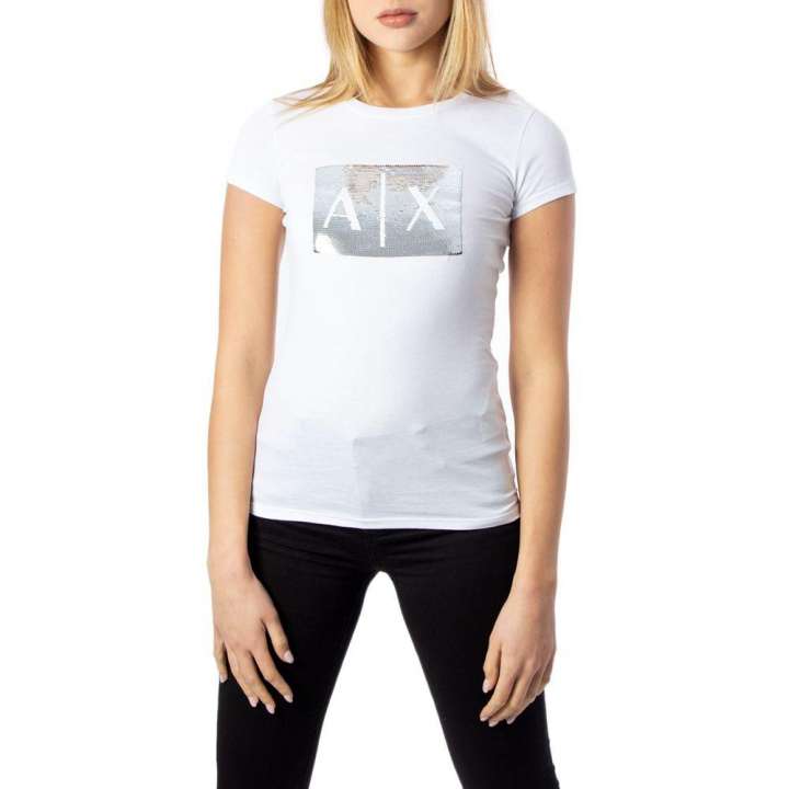 Priser på Armani Exchange White Cotton Tops & T-Shirt