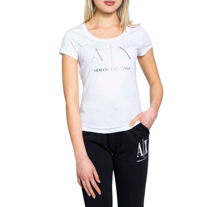 Priser på Armani Exchange White Cotton Tops & T-Shirt