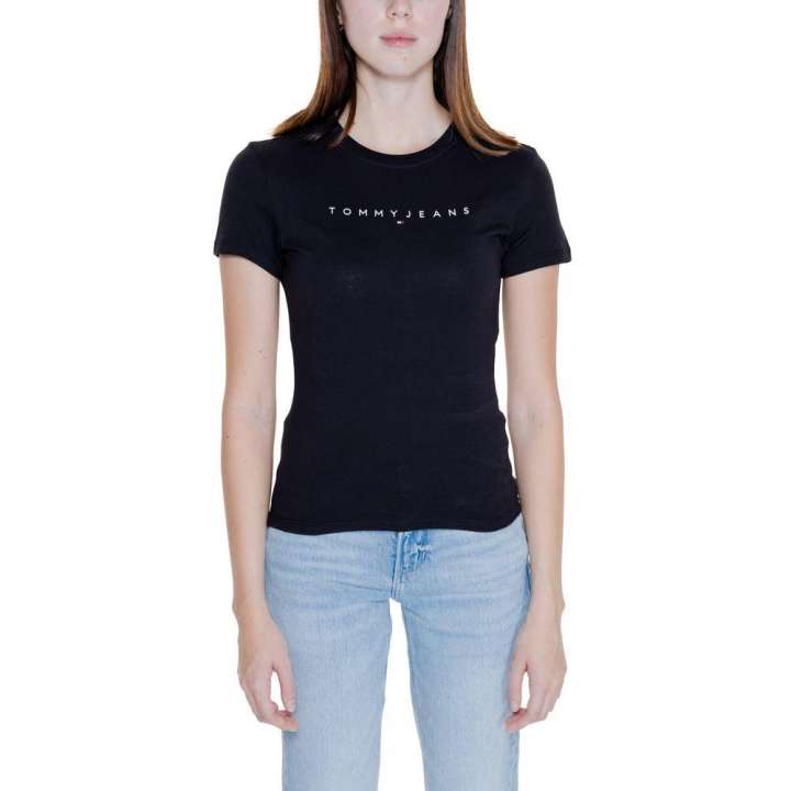 Priser på Tommy Hilfiger Jeans Black Cotton Tops & T-Shirt