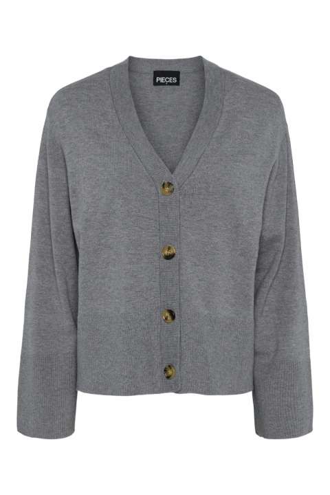 Priser på Pieces - Cardigan - PC Sia LS Cardigan - Medium Grey Melange