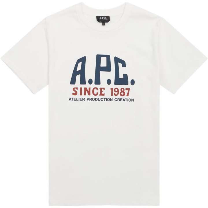 Priser på A.P.C Regular fit COHBU-M26442 T-shirts Hvid