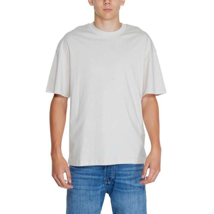 Priser på Jack Jones Beige Cotton T-Shirt