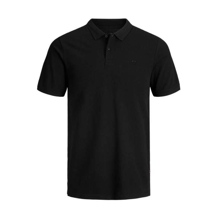 Priser på Jack Jones Black Cotton Polo Shirt