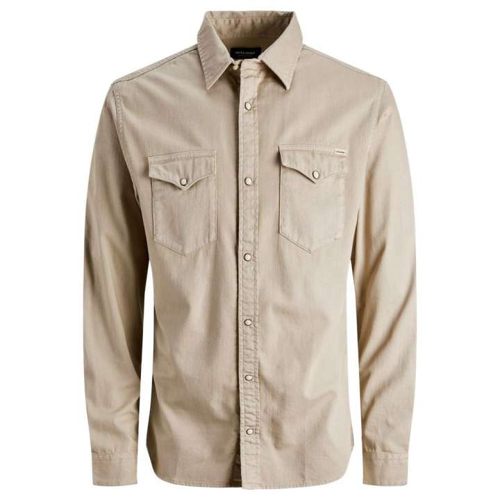 Priser på Jack Jones Beige Jeans Shirt