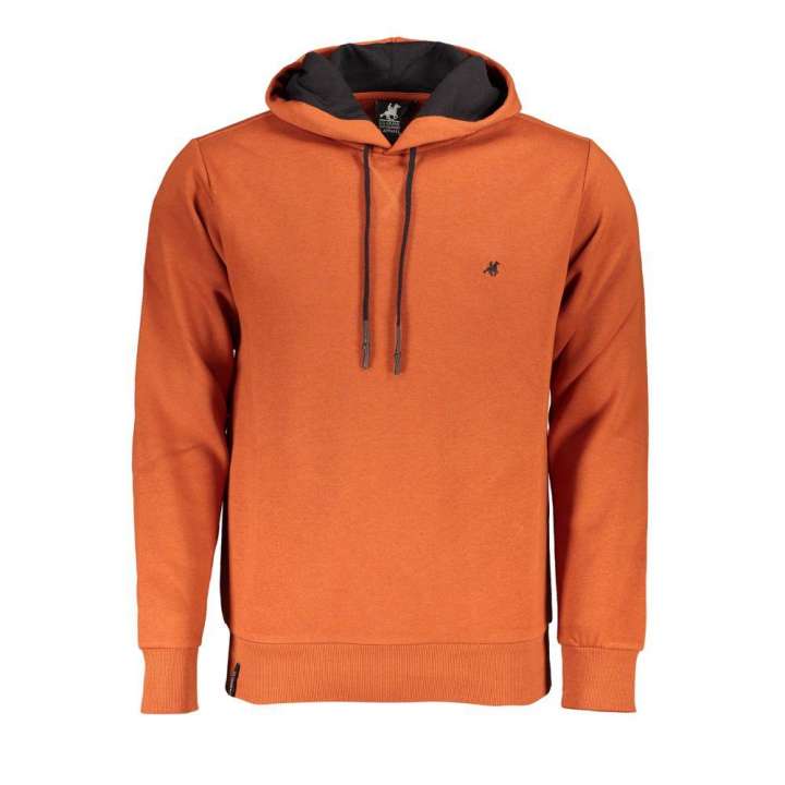 Priser på U.S. Grand Polo Elegant Bronze Hooded Sweatshirt with Embroidery