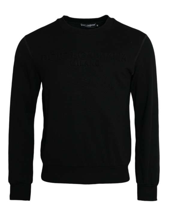 Priser på Dolce & Gabbana Black Cotton Long Sleeves Sweatshirt Sweater