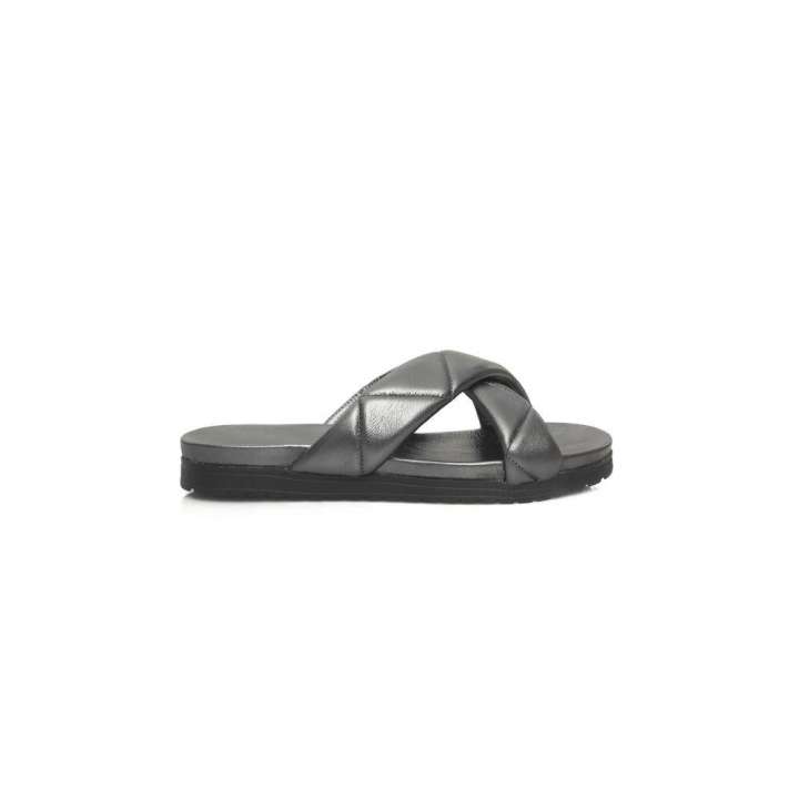 Priser på Cerruti 1881 Gray Sheepskin Women Sandal