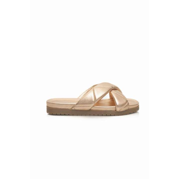 Priser på Cerruti 1881 Beige Sheepskin Women Sandal