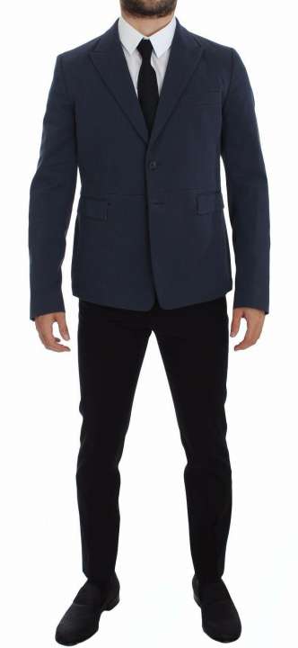 Priser på Dolce & Gabbana Elegant Blue Cotton Stretch Blazer Jacket