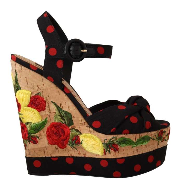 Priser på Dolce & Gabbana Multicolor Silk Blend Platform Heels