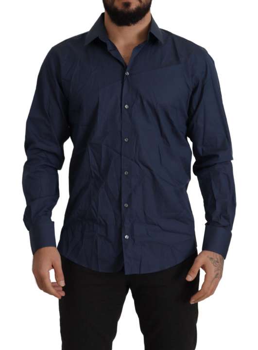 Priser på Dolce & Gabbana Elegant Slim Fit Blue Martini Dress Shirt