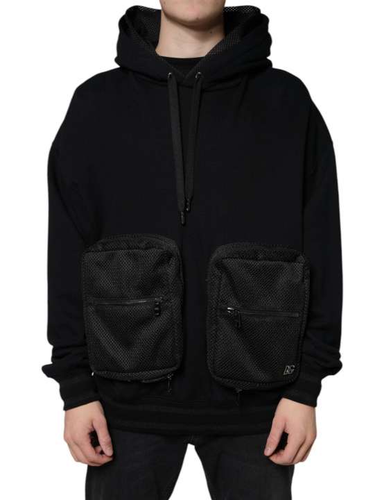 Priser på Dolce & Gabbana Black Hooded Pullover Men Sweatshirt Sweater