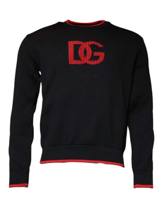 Priser på Dolce & Gabbana Black DG Logo Crew Neck Sweatshirt Sweater