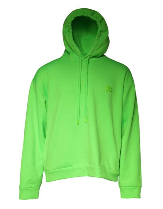 Priser på Dolce & Gabbana Green Logo Hooded Pullover Men Sweatshirt Sweater