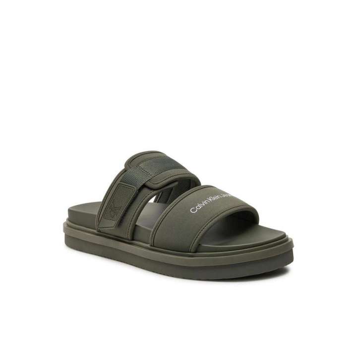 Priser på Calvin Klein Jeans Green Recycled Polyester Sandal