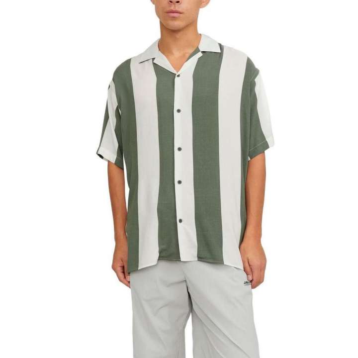 Priser på Jack Jones Green Viscose Shirt