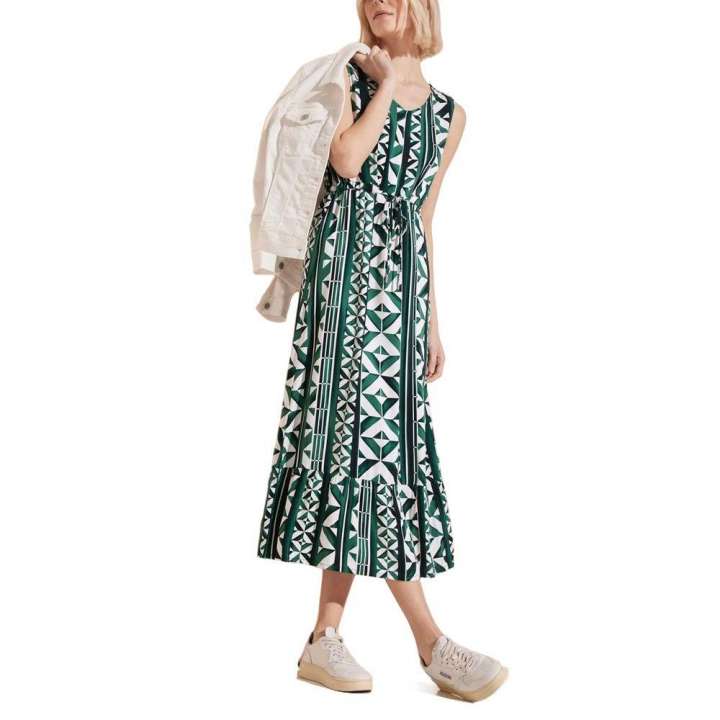 Priser på Street One Green Viscose Dress