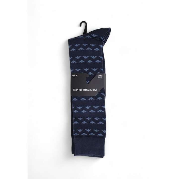 Priser på Emporio Armani Underwear Blue Cotton Sock