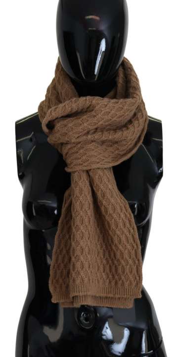 Priser på Dolce & Gabbana Elegant Dark Brown Knitted Scarf