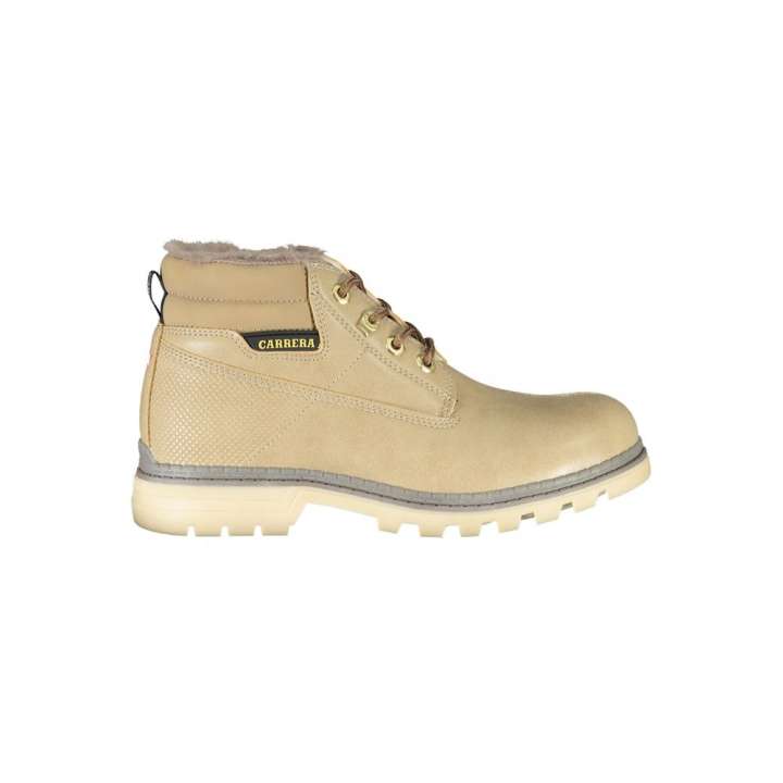 Priser på Carrera Beige Lace-Up Boots with Contrast Details