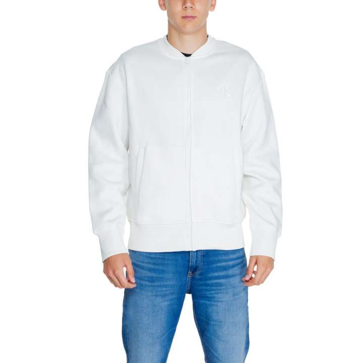 Priser på Calvin Klein Jeans White Cotton Rigenerato Sweater