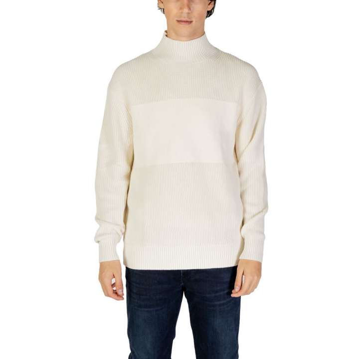 Priser på Calvin Klein Jeans Cream Cotton Sweater