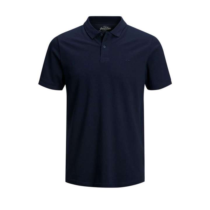 Priser på Jack Jones Blue Cotton Polo Shirt