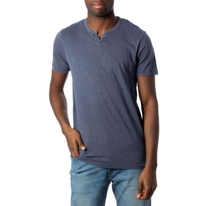 Priser på Jack Jones Light Blue Flamed Cotton T-Shirt