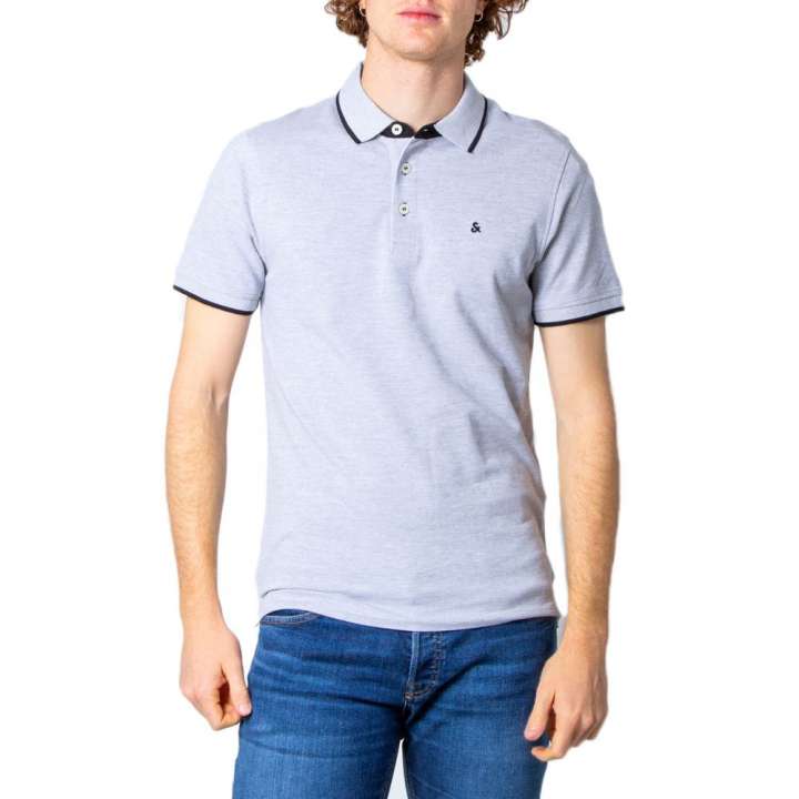 Priser på Jack Jones Gray Cotton Polo Shirt