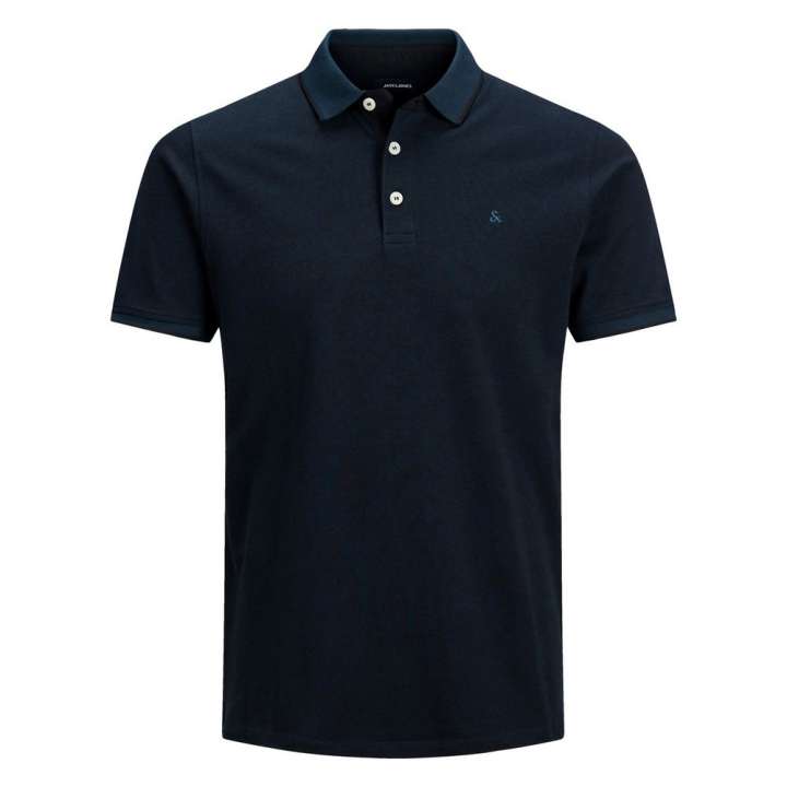 Priser på Jack Jones Blue Cotton Polo Shirt