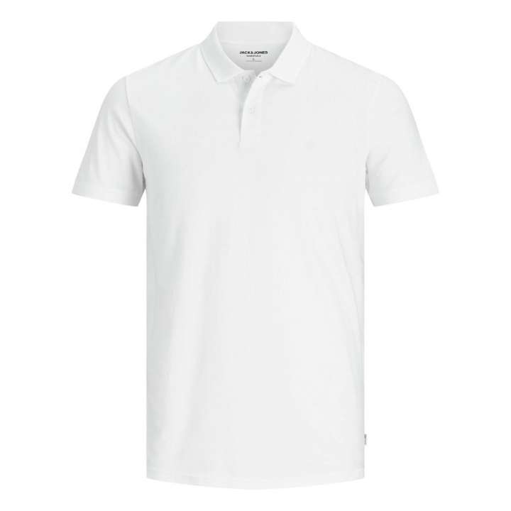 Priser på Jack Jones White Cotton Polo Shirt